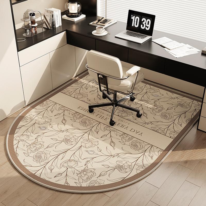 French Study Chair Floor Cushion Light Luxury High Feeling Bedroom Dressing Table Chair Protection Cushion Round Carpet