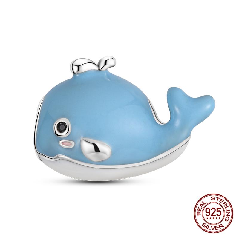 100% Genuine 925 Sterling Silver Ocean Collection Seashell Turtle and Heels Charm Beaded for Original  Bracelet Bracelet