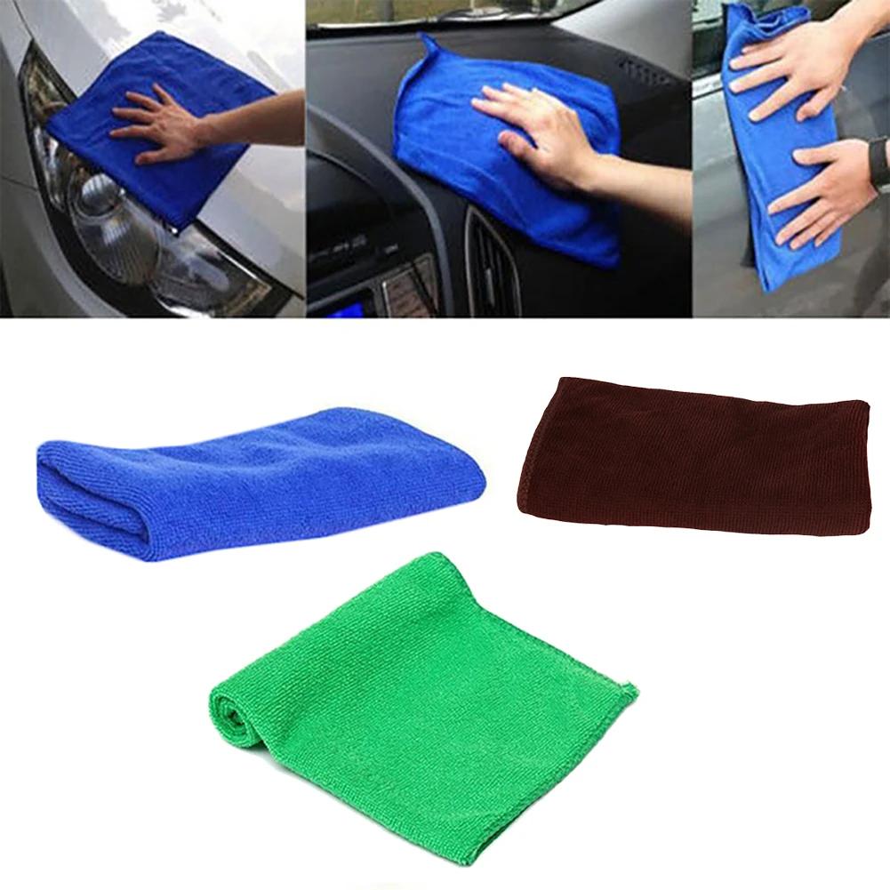 1/10Pcs Microfiber Towel 25x25cm Car Wash Drying Towel Kitchen Home Cleaning Cloth Auto Detailing Polishing Cloth Clean Tools