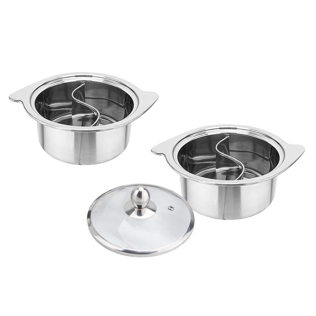 Shabu Shabu Divider Hot Pot Gas Stockpot Cooking Pot for Kitchen Travel