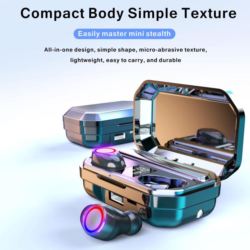 M12 TWS Wireless Bluetooth Earphones CVC8.0 Denoise HiFi Stereo Headset IPX7 Waterproof Noise Reduction Headphones Sport Gaming Music Earbuds