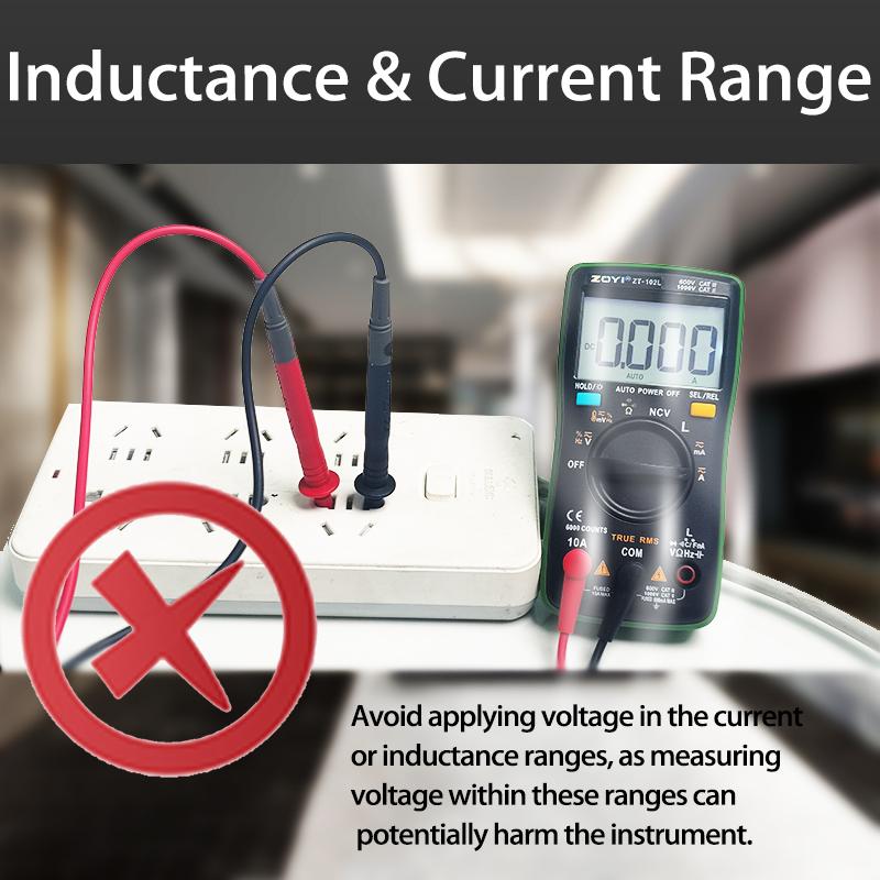 ZOYI ZT-102L automatic range inductance multimeter Compact high-precision anti-burn multimeter 60H