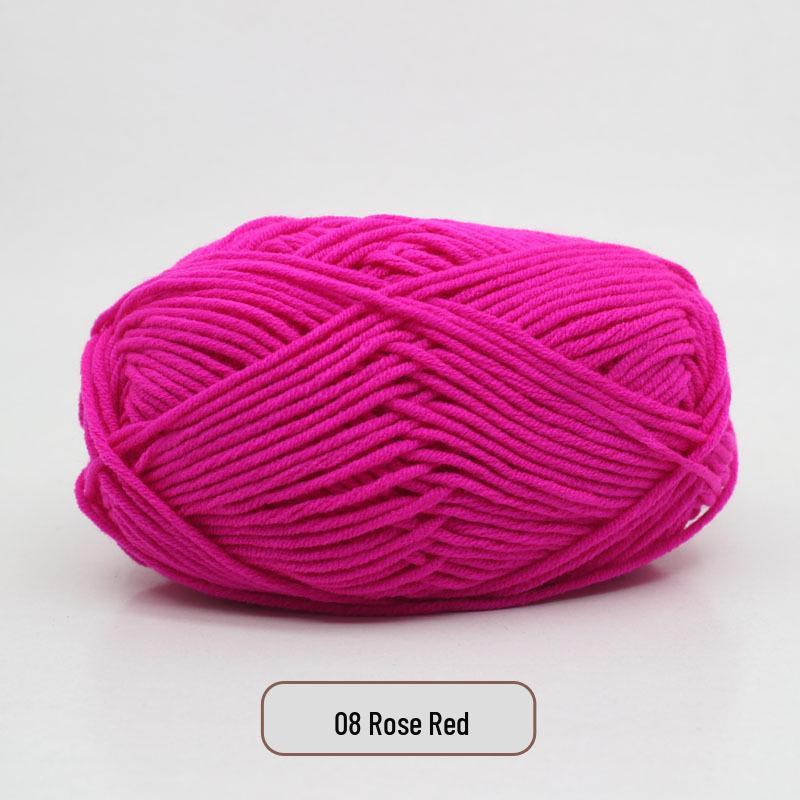 5-Strand Milk Cotton Yarn Scarf & Hand-Knitted Hat Yarn - Baby Soft, Medium Thickness, Free Shipping