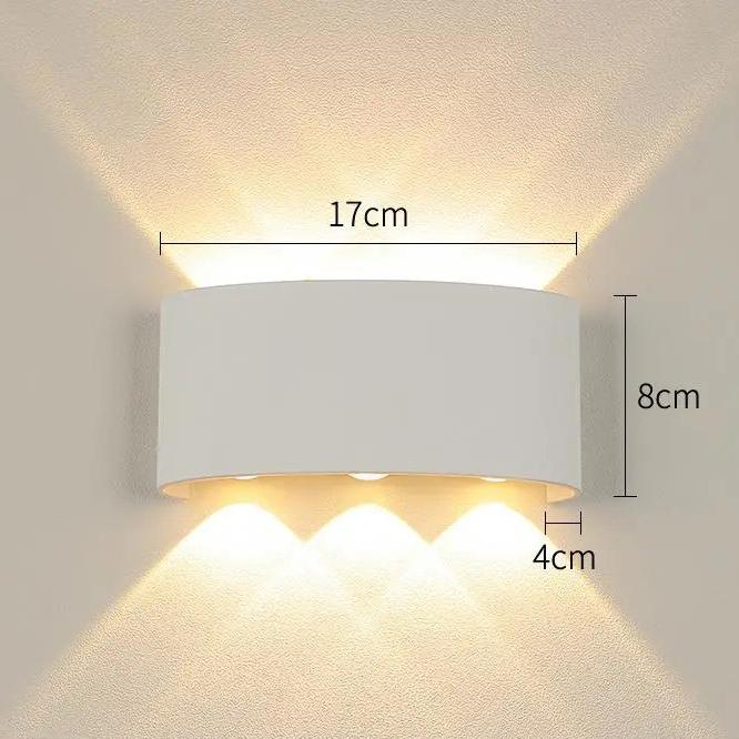Nordic Style 4W/6W/8W LED Wall Light Outdoor Penthouse Porch Garden Wall Lamp & Indoor Bedroom Bedside Decoration Lighting Lamp