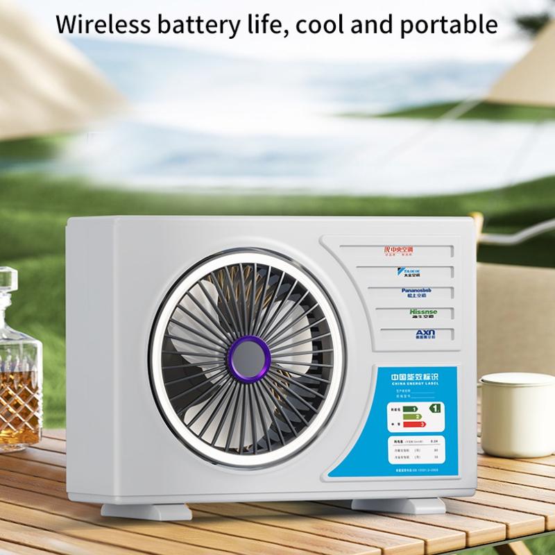 5-Speed Adjustable Portable Air Conditioning Fan, 3-Speed Lighting, 1-2 Speed Gentle Wind, 3-4 Speed Cool And Comfortable, 5 Speed Strong Wind