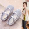 Girls Rhinestone Sandals New Spring Summer Soft Sole Princess Shoes Kids Pearl Hollow Trendy Shoes for Little Girls