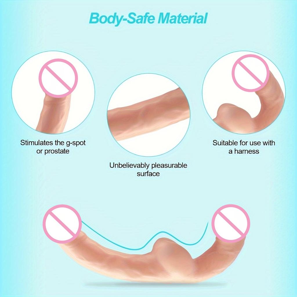 Realistic Dildo Double-Ended G Spot Sucking Blowjob Clitoris Dildos Vaginal Anal Butt Plug Adults Sex Toys for Women Men Couple