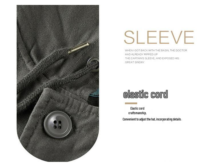 Men's Hooded Winter Cotton Jacket with Lambswool Lining - Warm & Thickened 1883