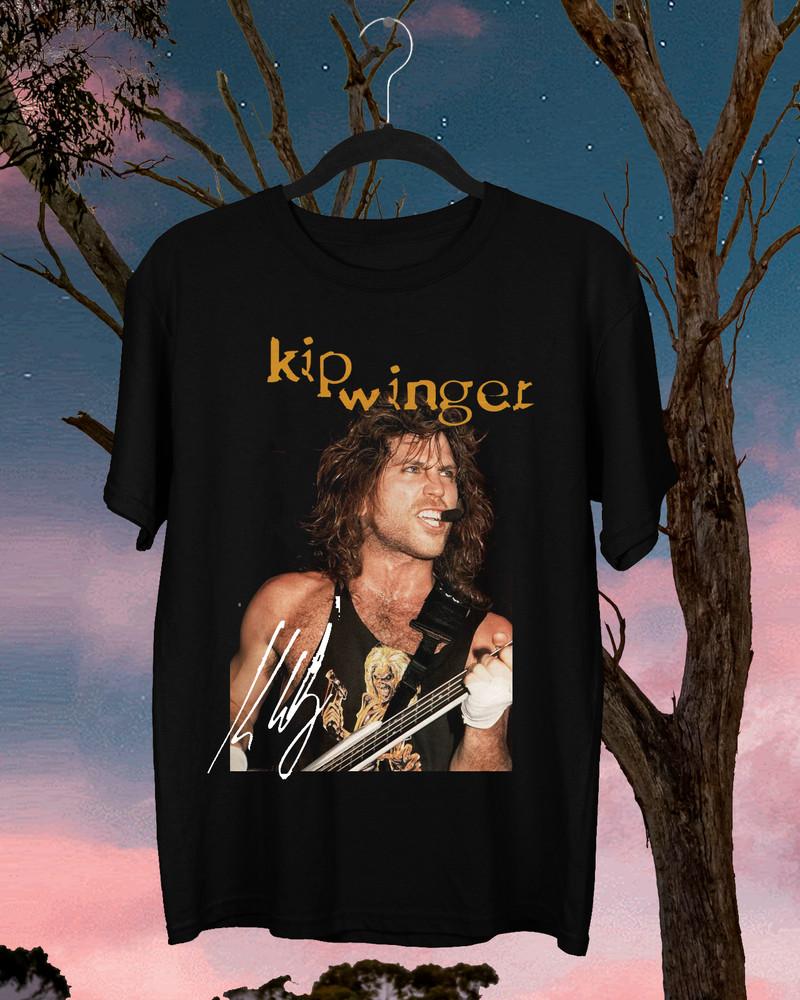 NEW Kip Winger Signed Winger Black All Size S-5Xl Shirt Unisex T-Shirt XXXXL