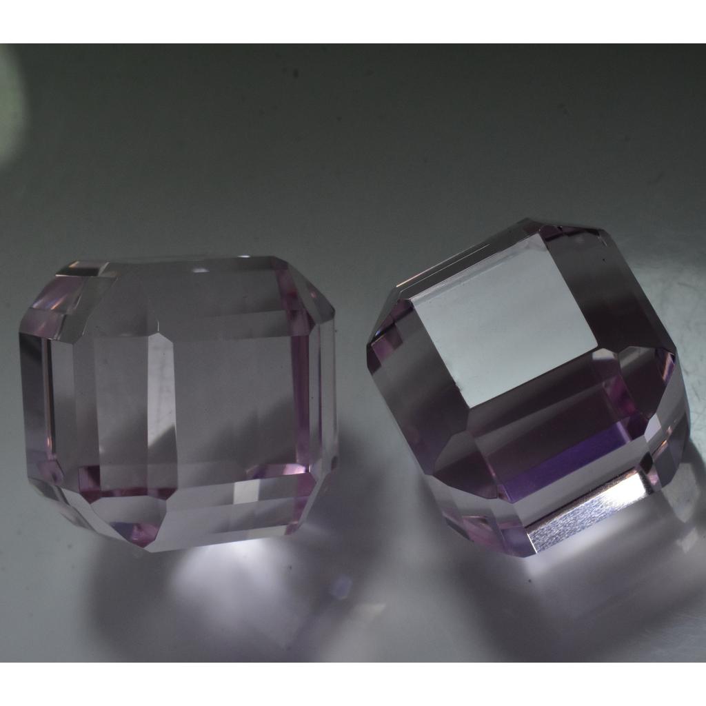 Lab-Created Stunning Cube Cut 96.25 Ct Kunzite Pink Loose Gemstone