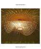 Zen Bamboo Weaving Ceiling Light: Creative Asian-Inspired Lighting for Hotels, Restaurants, Bedrooms, and Studies