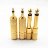 Gold Plate 6.5mm To 3.5mm Mono Adapter Audios Plugs High Fidelitys Sound Zinc Alloy Construction Durability Connectivities