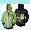 Invader Zim Herren Kapuzenpullover mit Reißverschluss Mit Auffälligem Aufdruck Und Bequemem Stil