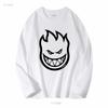 Spitfire Wheels BIGHEAD LOGO Skateboard T Shirt CHARCOAL BLACK Vintage Washed Fashion Graphic Versatile Comfortable Casual