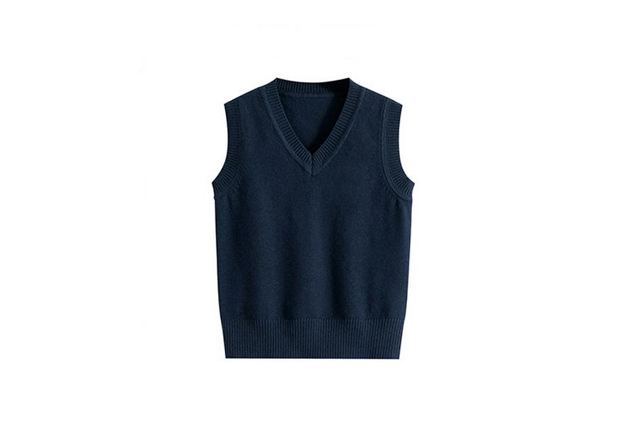 Children's Knitted Vest: British Academy Style for School, Autumn/Winter
