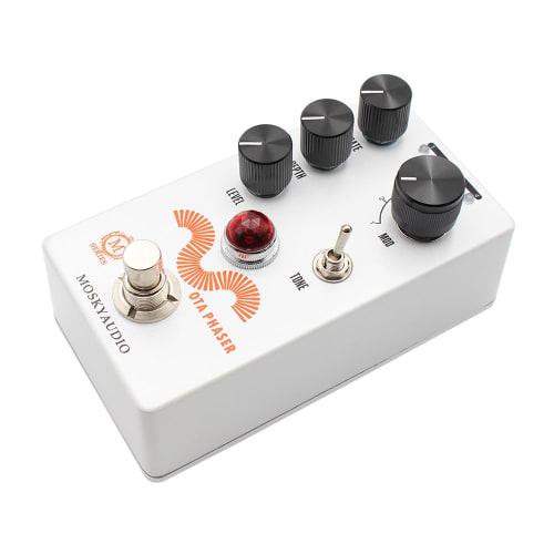 MOSKYAUDIO Mini Guitar Phaser Pedal with Rate, Depth, and Level Controls, True Bypass Tone Toggle Switch, Metal Shell, DC 9V, 6.35mm Input/Output Inte