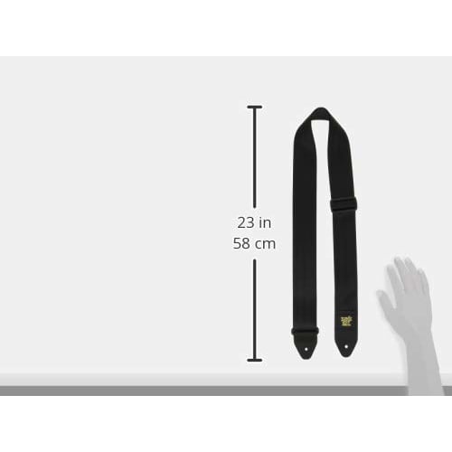 Genuine Ernie Ball 4139 Guitar Strap, Seatbelt Webbing Strap, Black