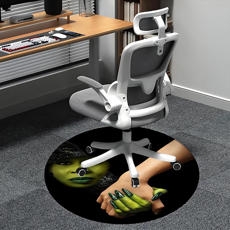 

Witch Chair mat Round Rug-Office carpet, Machine Washable, Non-slip, Suitable for Living Rooms, Bedrooms 80cm
