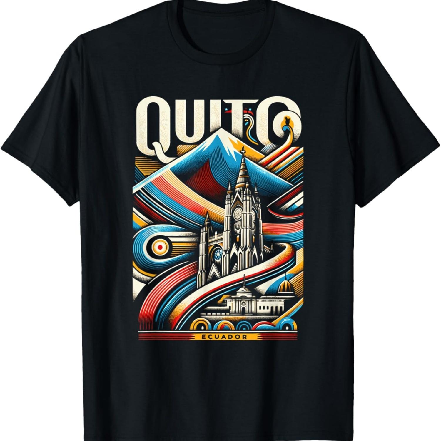 Quito Ecuador Traditional Souvenir Graphic T-Shirt S чёрный
