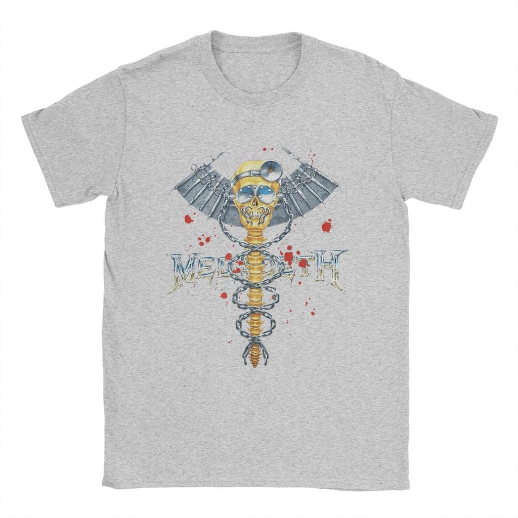 Men's T-Shirts Megadeths Dr Vic Vintage Pure Cotton Tees Short Sleeve T Shirt Crew Neck Clothing 4XL 5XL