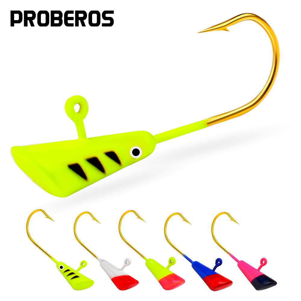 Colored Soft Worm Lure Jig Head Hook - Upturned Artificial Bait Fish Hook Tumbler for Fishing Tackle.