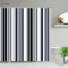 Black And White Stripes Shower Curtains Geometry For Bathroom Decor Screen Waterproof Fabric Bathtub Curtain With Hooks Washable