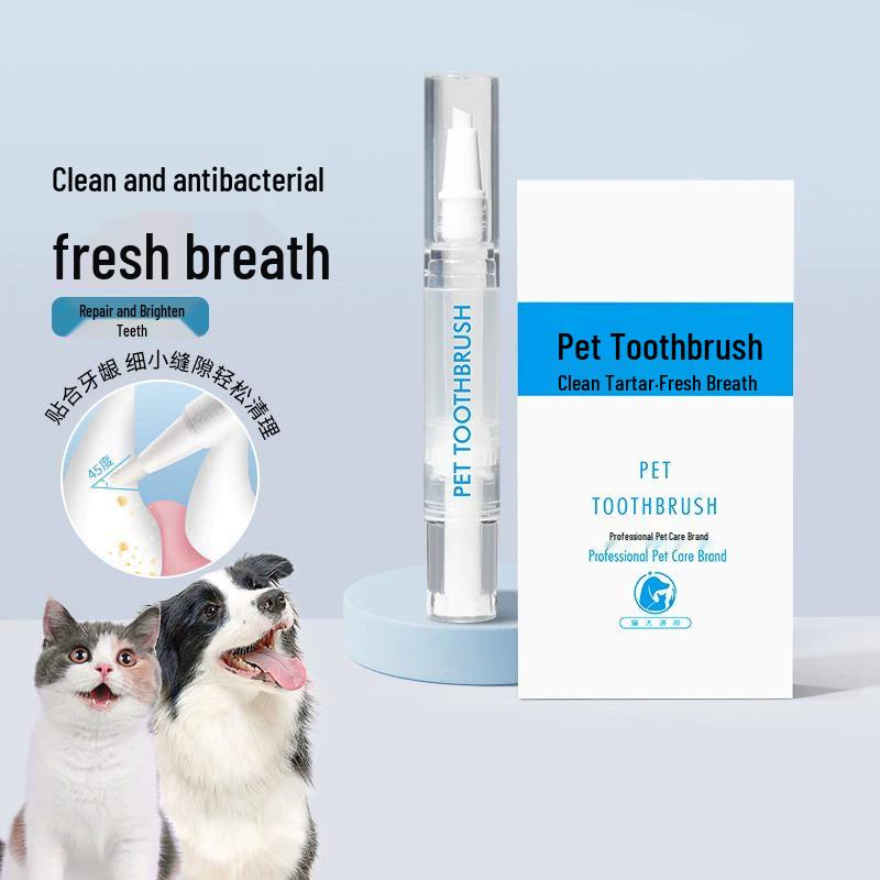 All-in-One Pet Toothbrush & Paste: Easy Fresh Breath Care for Cats & Dogs