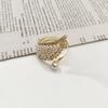 Siteng Jingtian Pearl Wing Open Ring Female Tide Cold Wind Niche Design Personalized Index Finger Ring