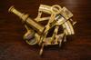 Vintage Messing Sekstant 7,62 cm Nautisk Astrolabium Maritimt Navigationsinstrument