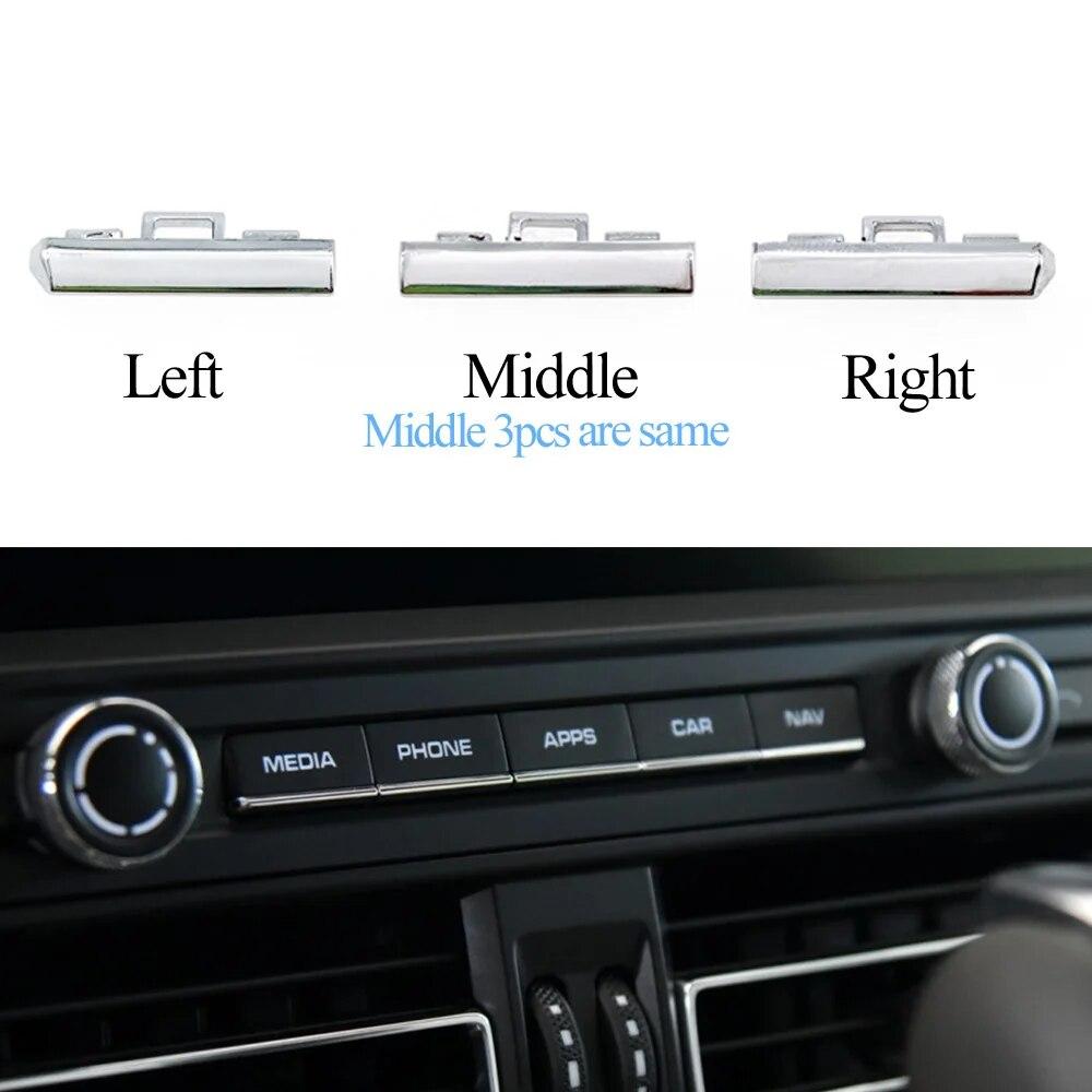 Car Display Screen Button Trim Switch Chrome Plating Strip For Porsche Macan 95B 2018    95B919597