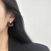 Geometric Bag Shape, High Saturation Enamel Earrings, Ear Buckles, Light Luxury And Fashionable Individuality, Retro Elegance And High-End Earrings.