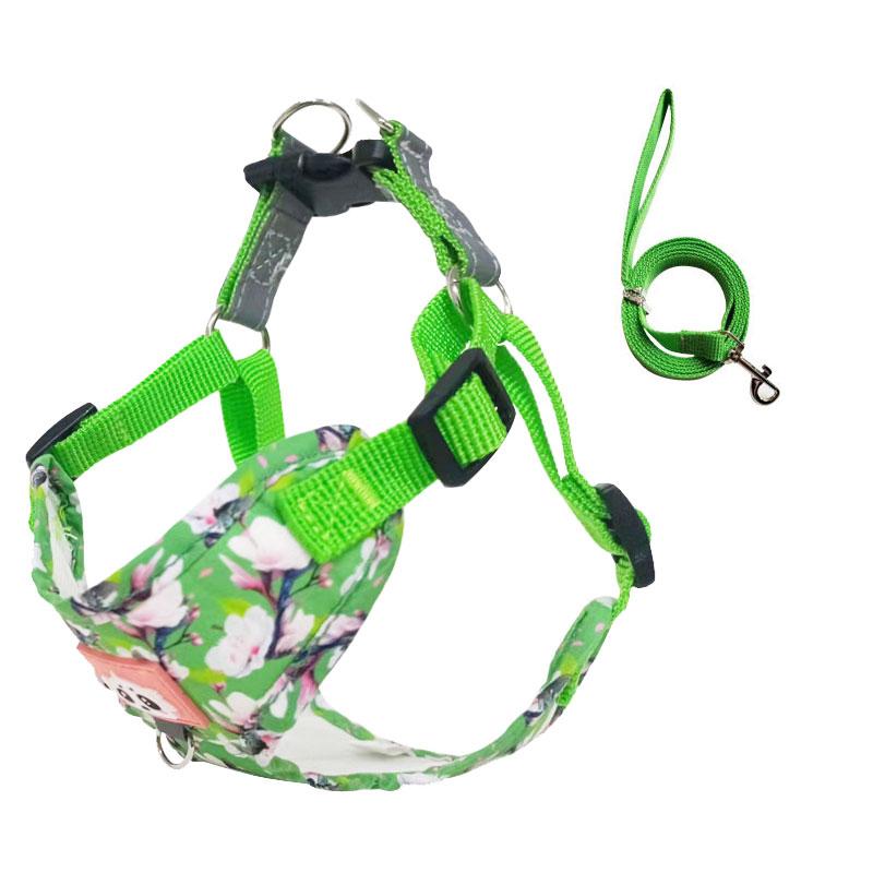 Dog Harness Leash Set Reflective Adjustable Collar Dog Leash Small and Medium Dog Accessories Puppy Vest French Bulldog Dog Rope
