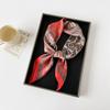 Old money style elegant matching scarf small square scarf 71cm Korean new silk scarf women's high-end sense retro versatile printing