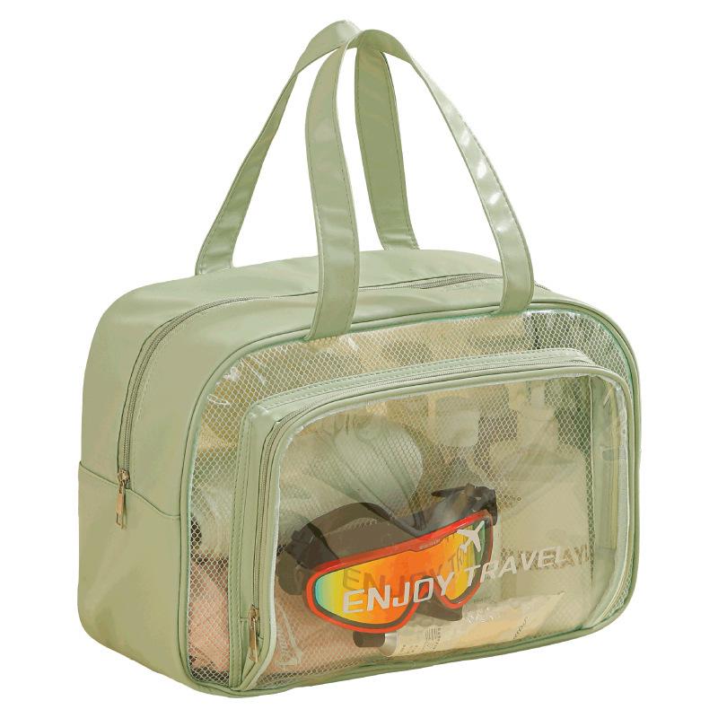 Waterproof Fitness Travel Bag - Large Capacity, Wet/Dry Separation, Thickened Transparent Portable Handbag