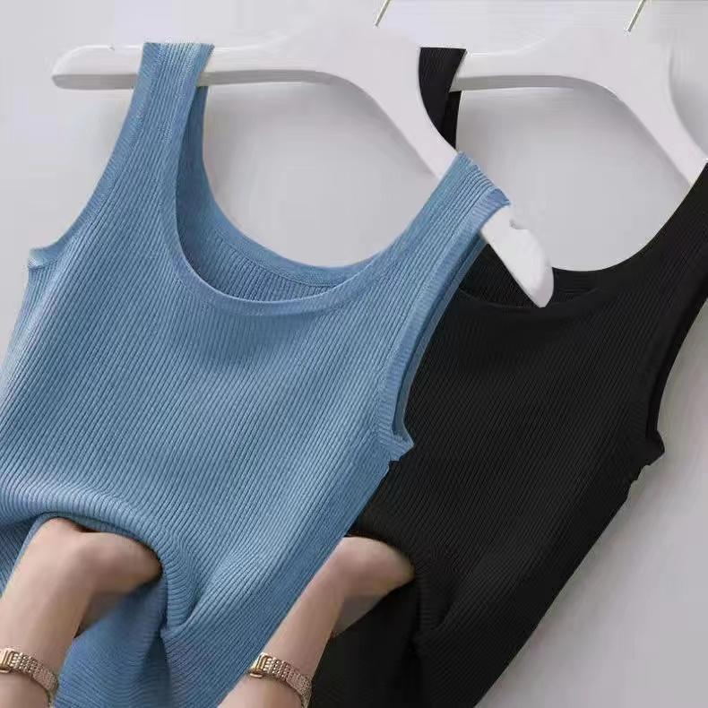 Vest Women Slim Outer Wear Inner Layering Bottomed Sleeveless Shirt Thin