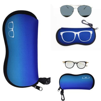 Sonnenbrillenetui Weiche Neoprentasche mit Aufhängehaken Gürtelclip Aufbewahrungstasche für Reisen Reißverschluss