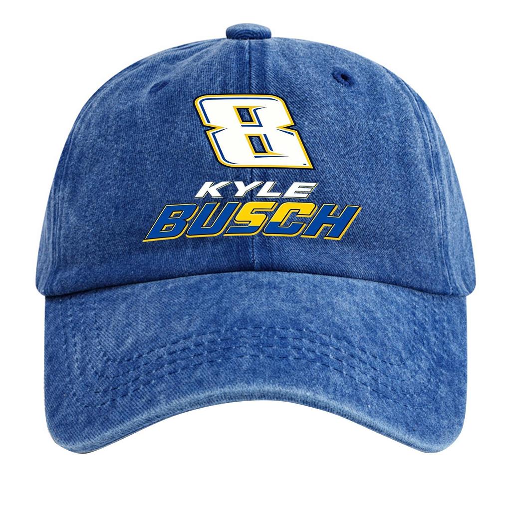 Washed Cotton Baseball Cap Soft Top Vintage Denim Style Adjustable Back Closure Casual Hat for Everyday Wear