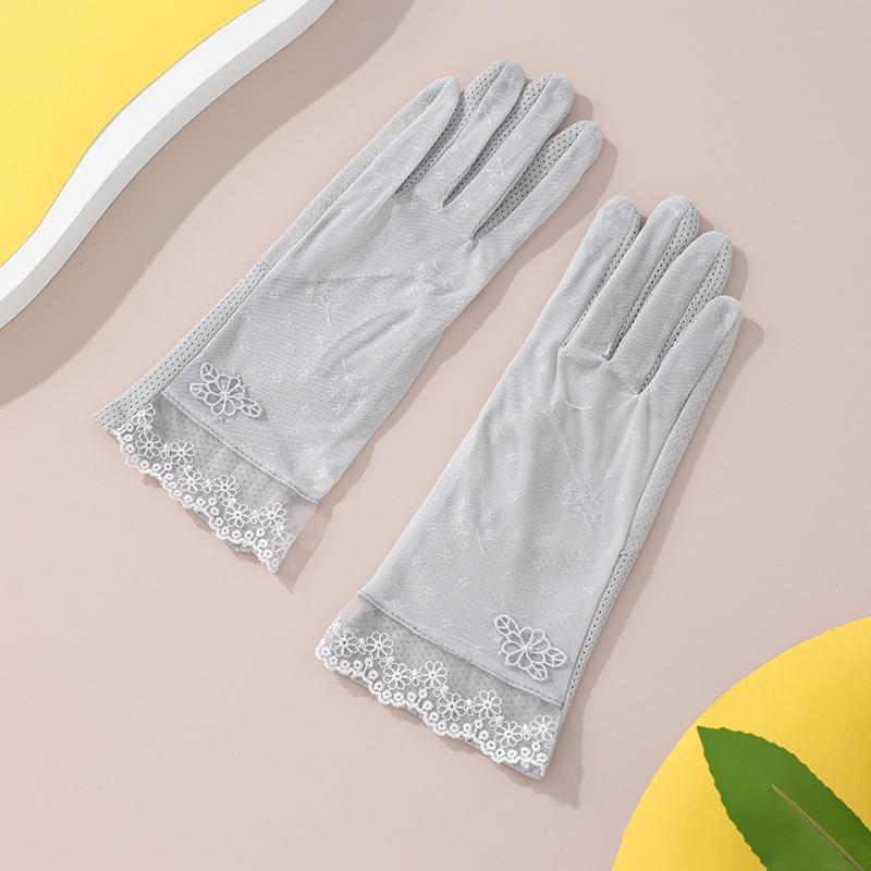 Fancy Lace Girls UV Protective Anti Sun Womens Driving Summer Gloves