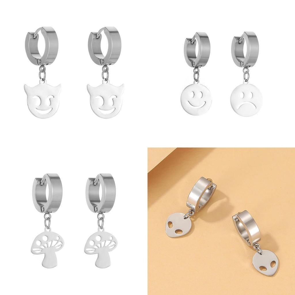 Elegant Geometric Lightning Mushroom Ear Clips Plated Alloy Trendy Women's Earrings