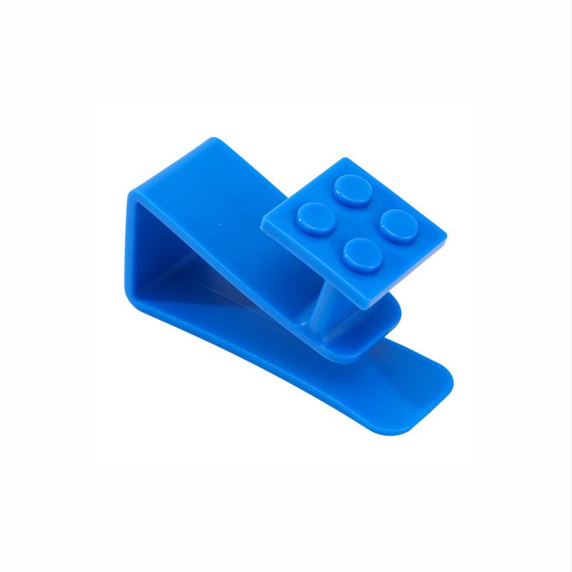 Block Shaped Cartoon Door Hooks Garbage Bag Kitchen Plastic Bag Hook Hanging Handle Bag Behind Cabinet Door Hook