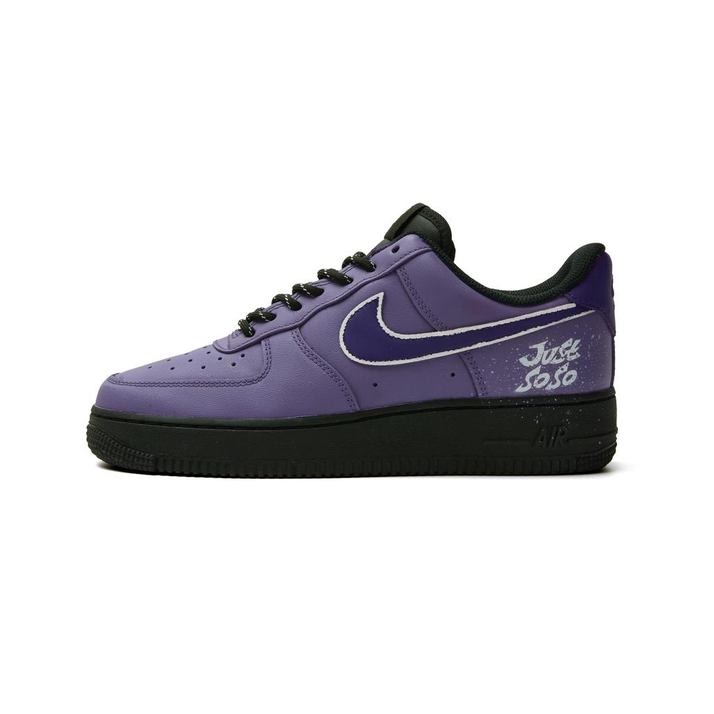 Nike Air Force 1 Slip Resistant Abrasion Resistant Low Top Skateboard Shoes Unisex Black Purple CW2288-001(Team575-)