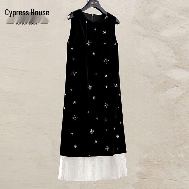 

Elegant Round Neck Sleeveless Vest Dress S