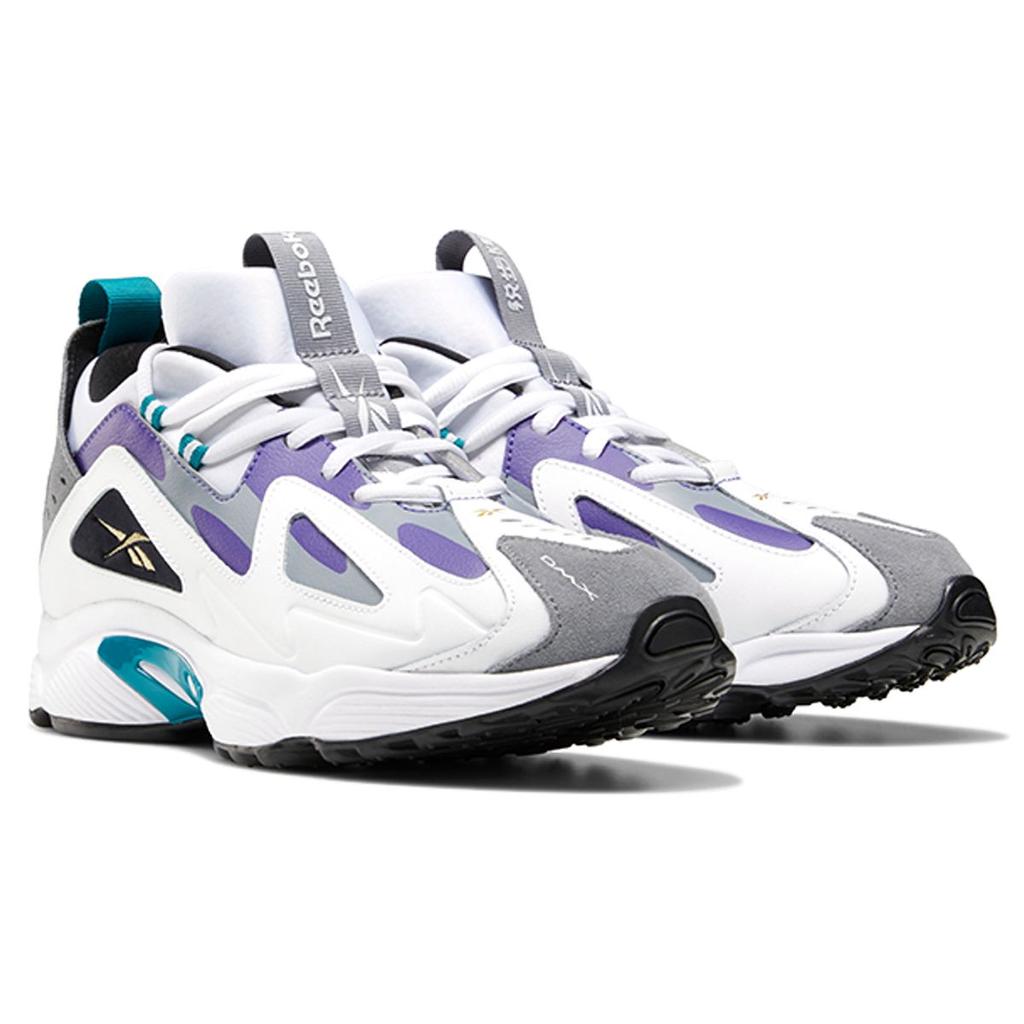 Reebok DMX Series 1200 White Team Purple Teal Unisex Sneakers Footwear-White Seaport-Teal H01424