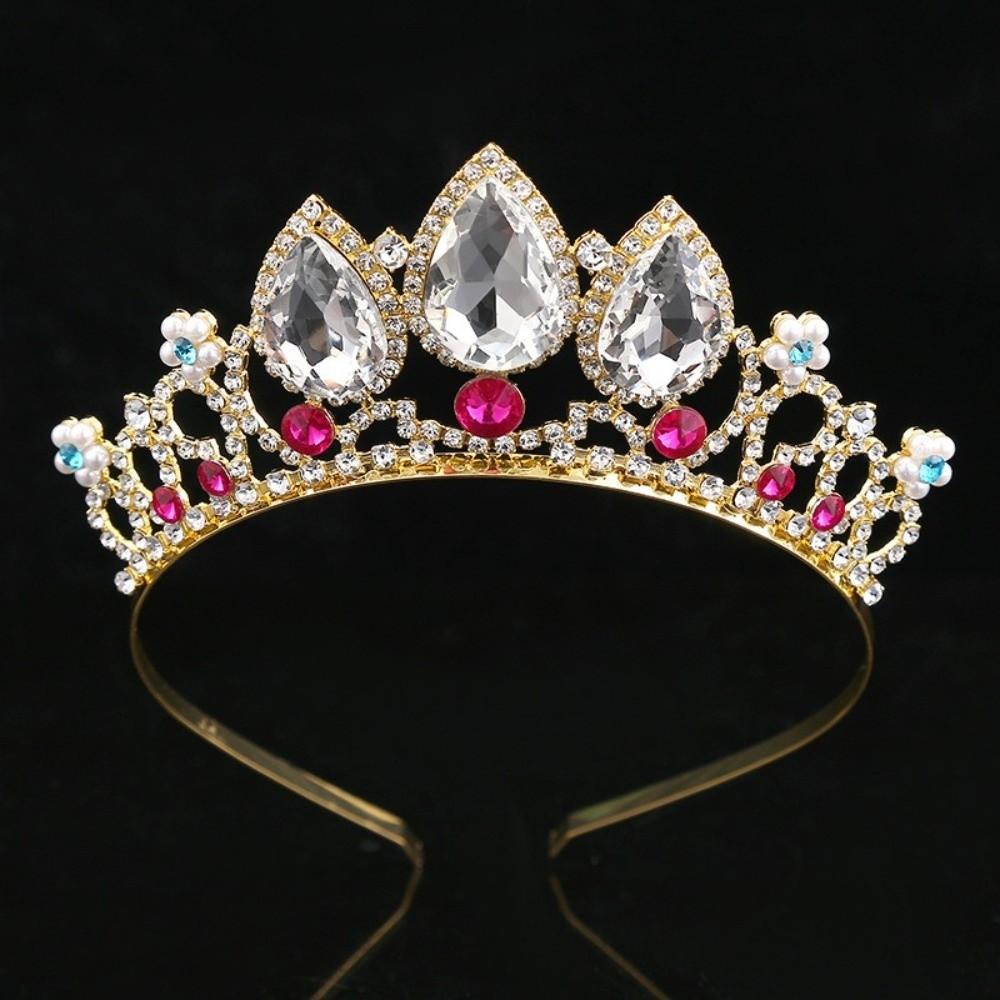 Pearl Headband Princess Tiara Sparkly Rhinestone Crystal Tiara  Bridal Accessories