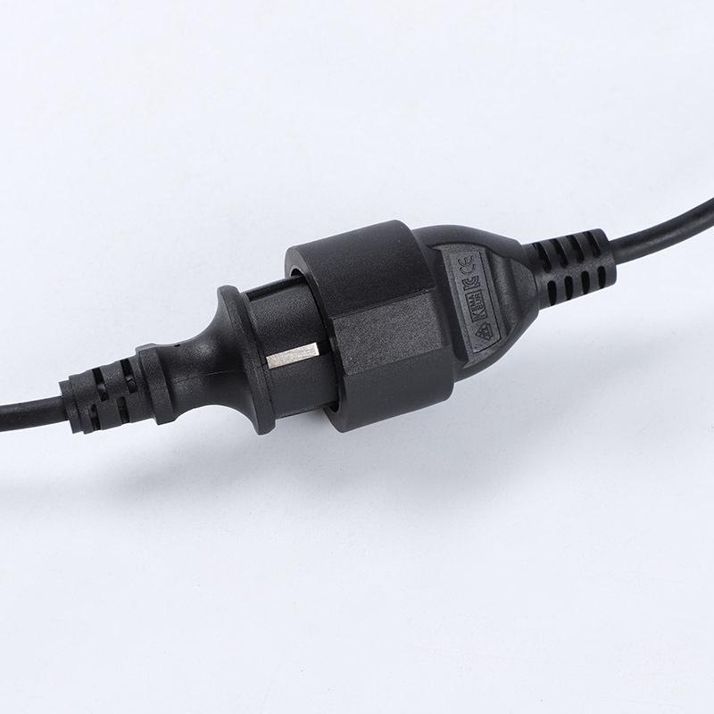 VDE Certified Waterproof European 3-Pin Plug Extension Cord