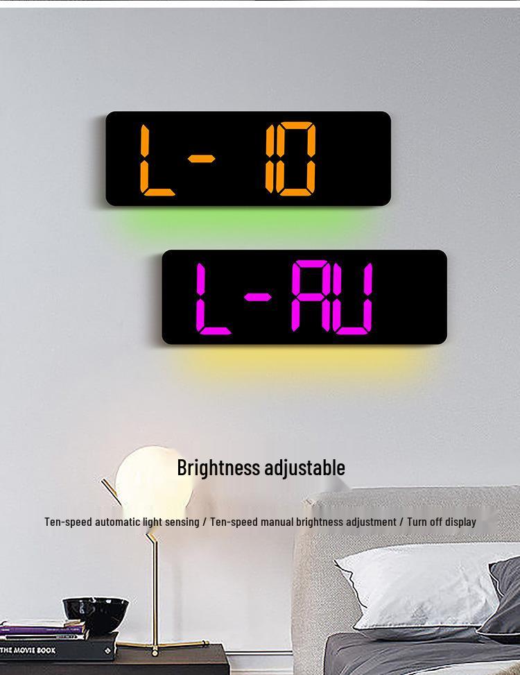 Large Display Multifunctional Wall Clock with Creative Backlight for Living Room - Model 5505