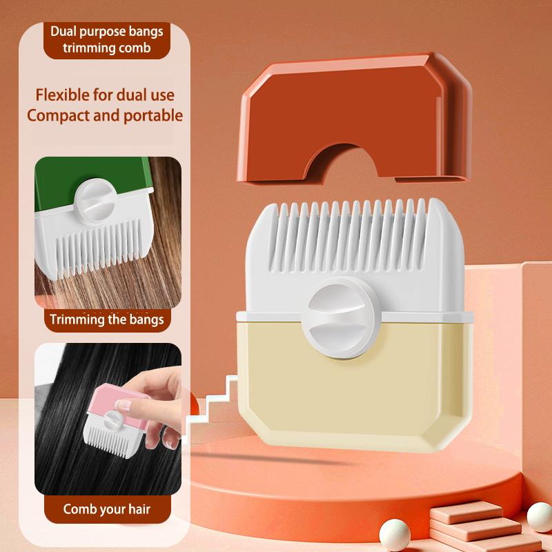 

Расческа 2 в 1 для стрижки и укладки детских волос, для подравнивания челки и секущихся кончиков, триммер для челки, ручная портативная детская машинка для стрижки волос оранжевый
