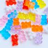 20pcs Mix Colors Resin Bear Sweet Candy Flatback Cabochon  Miniature pattern applique ornament craft DIY scrapbook