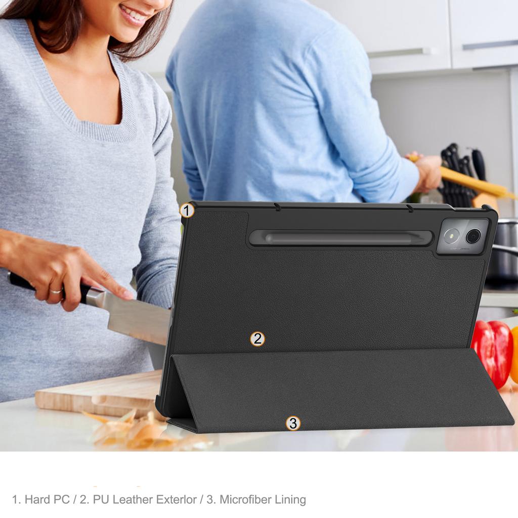 Lenovo Idea Tab Pro Kılıf Düşmeye Karşı Deri Stand Tablet Kapağı
