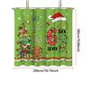 1pc green cartoon Christmas tree print waterproof shower curtain partition privacy hanging curtain with 12 hooks various sizes